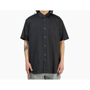 NEW COMME DES GARCONS short sleeve button up shirt in black